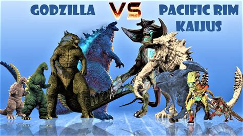 Godzilla vs Pacific Rim Kaijus .